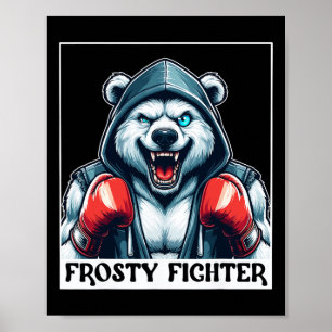 Poster Luvas De Boxing Ei Com Um Olho De Olho Congelado