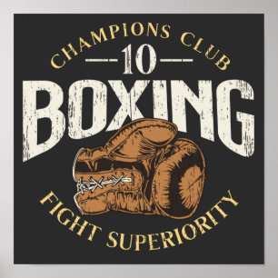 Poster Luvas de combate embutidas afladas