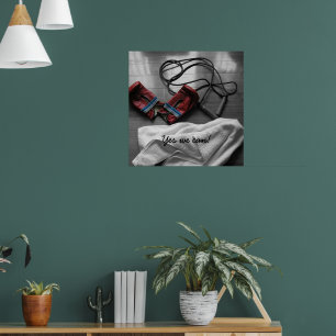Poster Luvas de encaixotamento e Gym