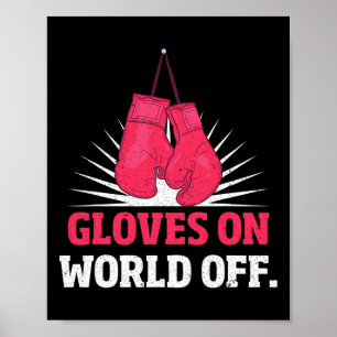 Poster Luvas de Kickboxing Divertidas No Mundo Fora das L