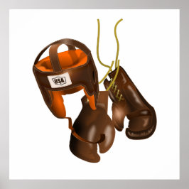 Poster Luvas e capacete para "in a box"