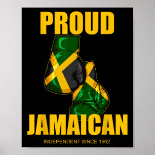 Poster Luvas jamaicanas boxineiras orgulhosas do Dia da I