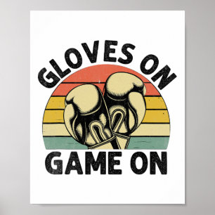 Poster Luvas Postas Jogo Iniciado Boxer Esportes Força Gi