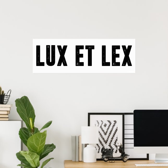 Poster lux et lex (Escritório em casa)