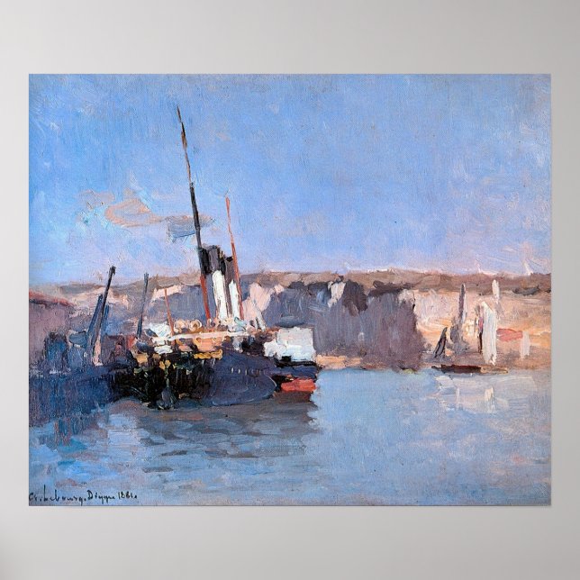 Poster Luxemburgo - Dieppe Steam Amarre 1881 (Frente)