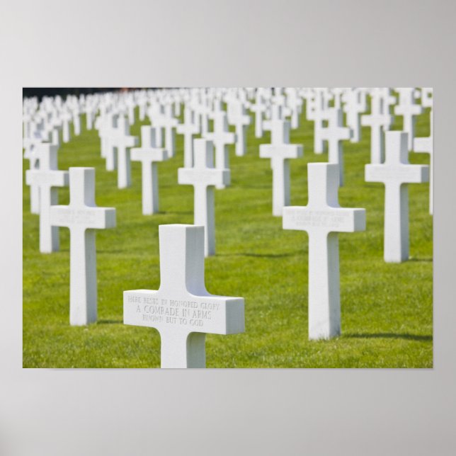 Pôster Luxemburgo, Hamm. Cemitério Militar dos EUA (Frente)