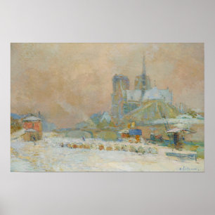 Poster Luxemburgo - Notre Dame De Paris, Visto Do Quai ..