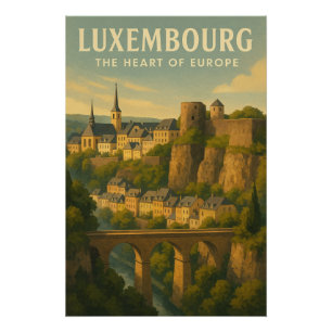 Pôster Luxemburgo – O Coração da Europa