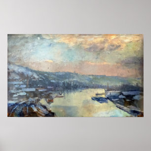 Poster Luxemburgo - Sena Em Rouen Em Winters