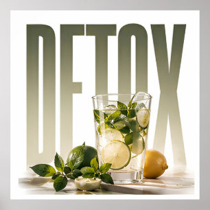 Poster Luxo Editorial de Bem-Estar Detox Estilo de Vida