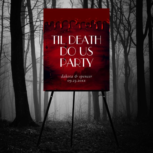 Poster Luxo Gótico | Black Red Driody Gore Bem-vindo (Criador carregado)