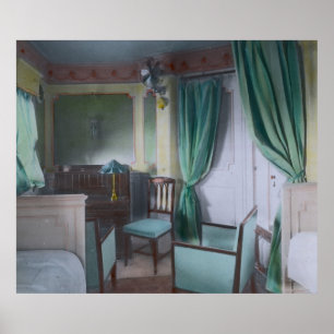 Poster Luxo titânico da cabine da classe alta do RMS