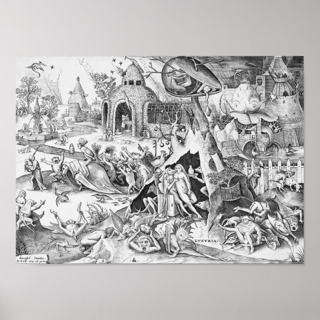 Poster Luxúria, Os Sete Pinos Mortos (Frente)