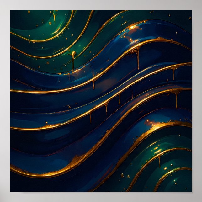 Poster Luxurious Jewel Tone Ooze Wallpaper and Art Print (Frente)