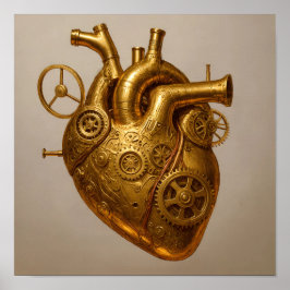 Poster Luxurious Metallic Texture: Polished Brass