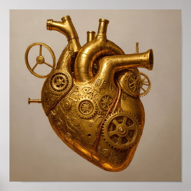 Poster Luxurious Metallic Texture: Polished Brass (Frente)