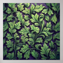 Poster Luxury Botanical Pattern: Lush Intertwined Ivy
