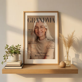 Poster Luxury Grandma Magazine Cover Photo Gift