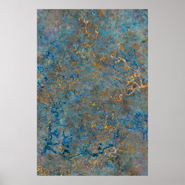 Pôster Luxury Lapis Lazuli Marble (Frente)
