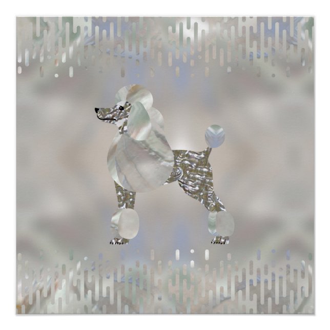 Pôster Luxury Pearl e Abalone Poodle (Frente)