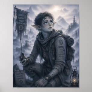 Poster Luz / Batedor / Montanhas Nebulosas