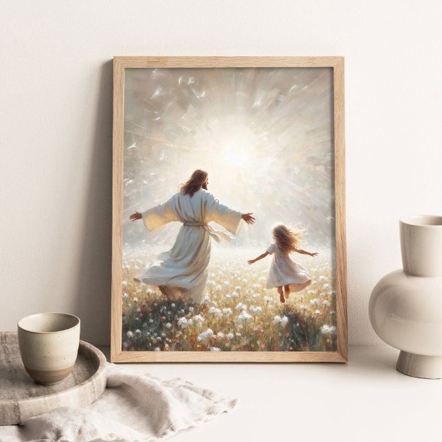 Poster Luz da Vida, Pintura Cristã, Jesus Dançando (Criador carregado)