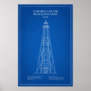 Poster Luz de alinhamento traseiro da Ilha Gasparilla - F