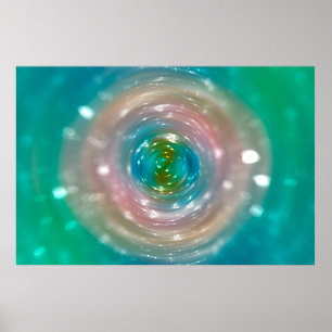 Poster Luz de boque, luzes de mancha desfocadas em multa