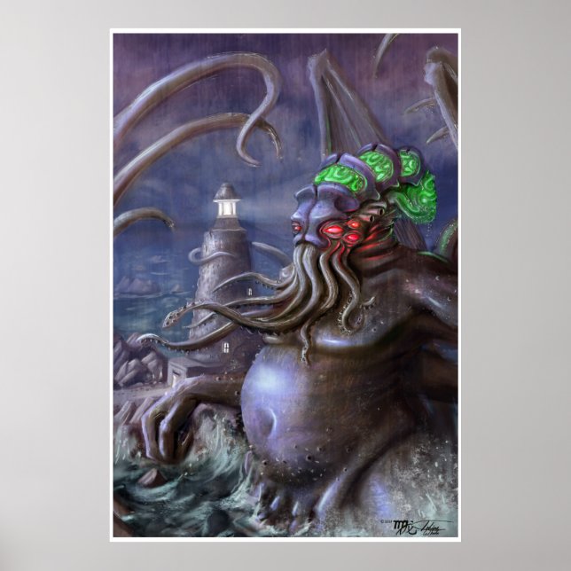 Poster Luz de Cthulhu: Cthulhu nasce do mar (Frente)