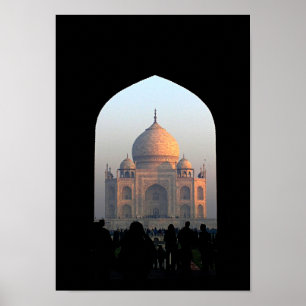 Poster Luz de Taj Mahal da foto da arquitetura de India