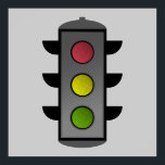 Poster Luz de Tráfego de Arte pop<br><div class="desc">O semáforo é uma interseção de fazer segura para o mundo todo. Os semáforos são por vezes designados sinais luminosos, luzes de circulação, sinais de tráfego ou sinais de controlo de tráfego, em termos técnicos. As luzes vermelha, amarela e verde indicam ao condutor que é hora de parar, prosseguir ou...</div>