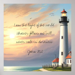 Poster Luz Do Mundo John 8:12
