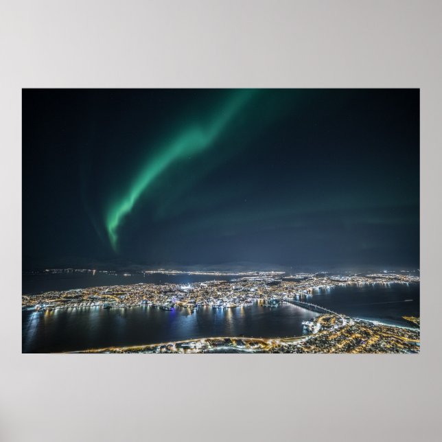 Poster Luz do Norte Tromso (Frente)