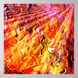 Poster Luz do sol através das chamas......