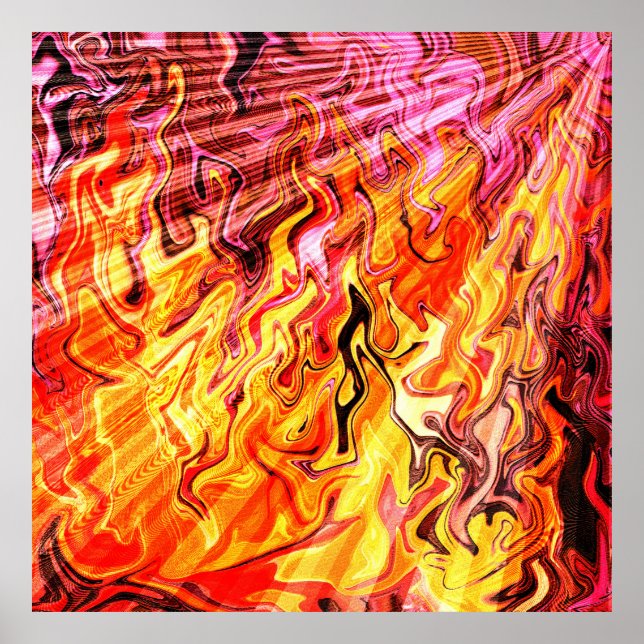 Poster Luz do sol através das chamas...... (Frente)