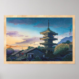 Poster Luz do sol do pagode de Nomura Yasaka das atraçõ