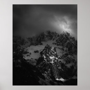 Poster Luz e escuridão nas montanhas