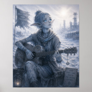 Poster Luz / Músico / Deserto Gelado