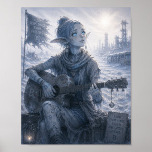 Poster Luz / Músico / Deserto Gelado