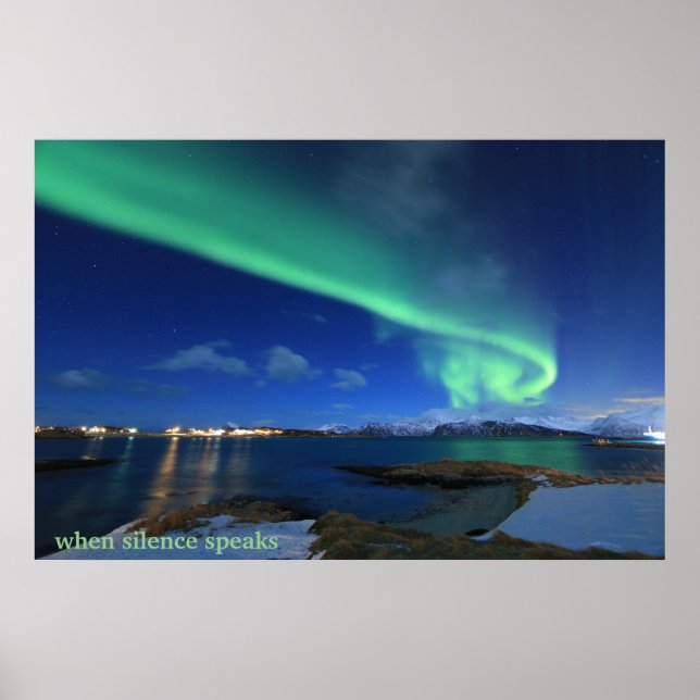 Poster Luz norte com aspas (Frente)