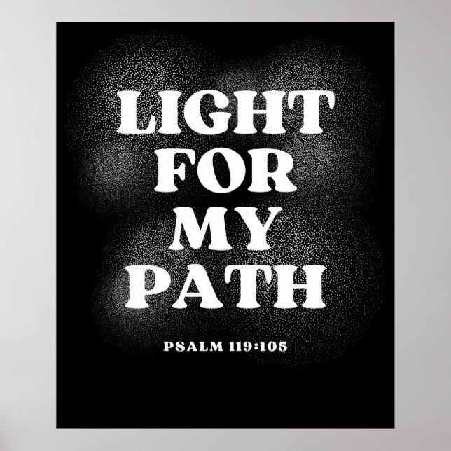 Poster Luz para o meu caminho - Salm 119:105 (Frente)