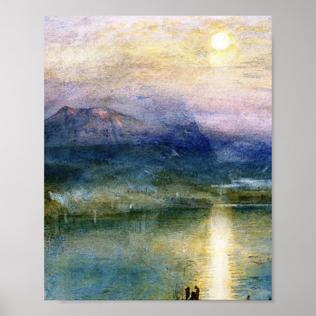 Poster Luz Sobre O Lago Lucerne Por William Turner (Frente)