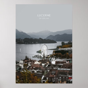 Poster Luzerna, Trabalho de arte de Viagem de Suiça