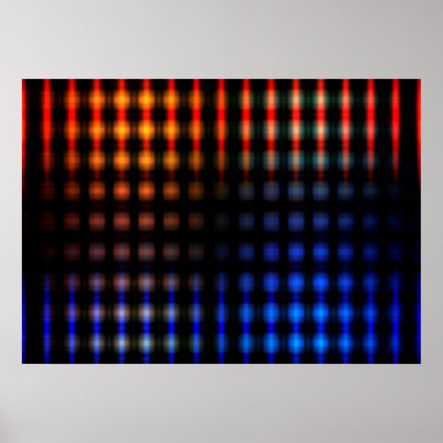 Poster Luzes brilhantes coloridas (Frente)
