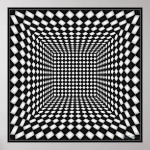 Poster Luzes Checkered de dança