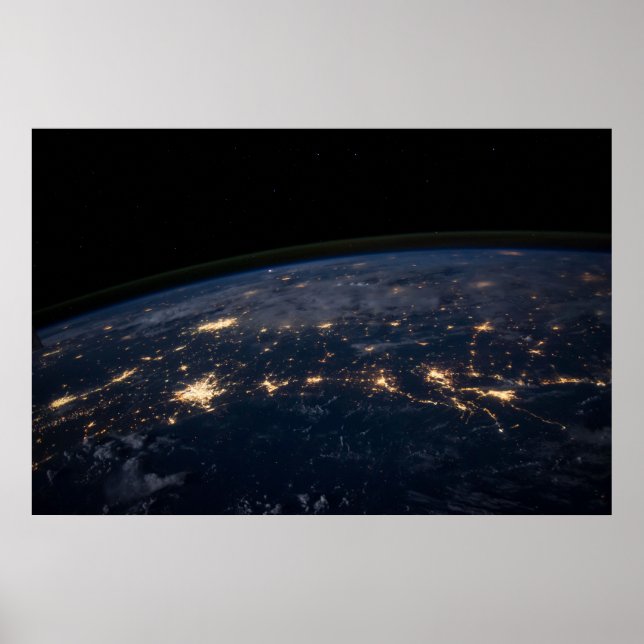 Poster Luzes Da Cidade Do Sul Dos Estados Unidos. (Frente)