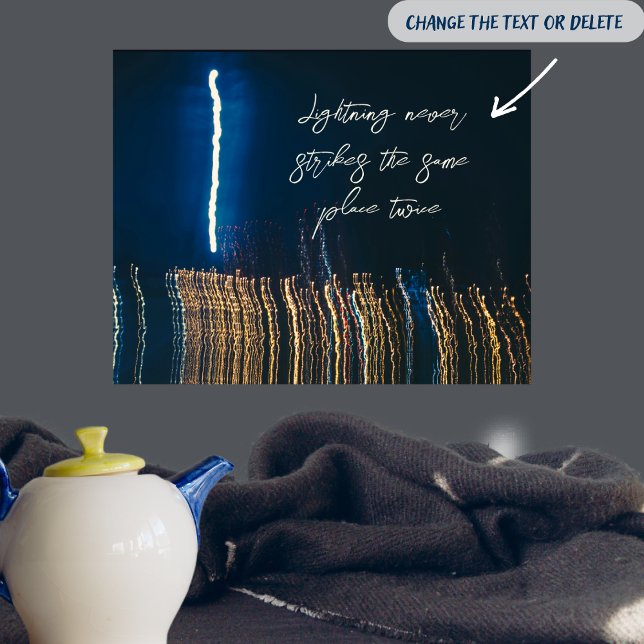 Poster Luzes da cidade sobre fundo azul escuro (Criador carregado)