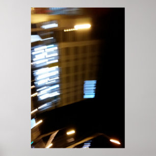 Pôster luzes da rua em alta velocidade