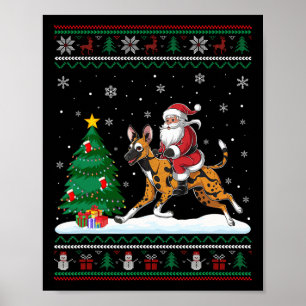 Poster Luzes de árvore de Natal feias Papais noeis pilota