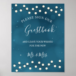 Poster Luzes de Corda com Efeito Bokeh de Fada para Livro